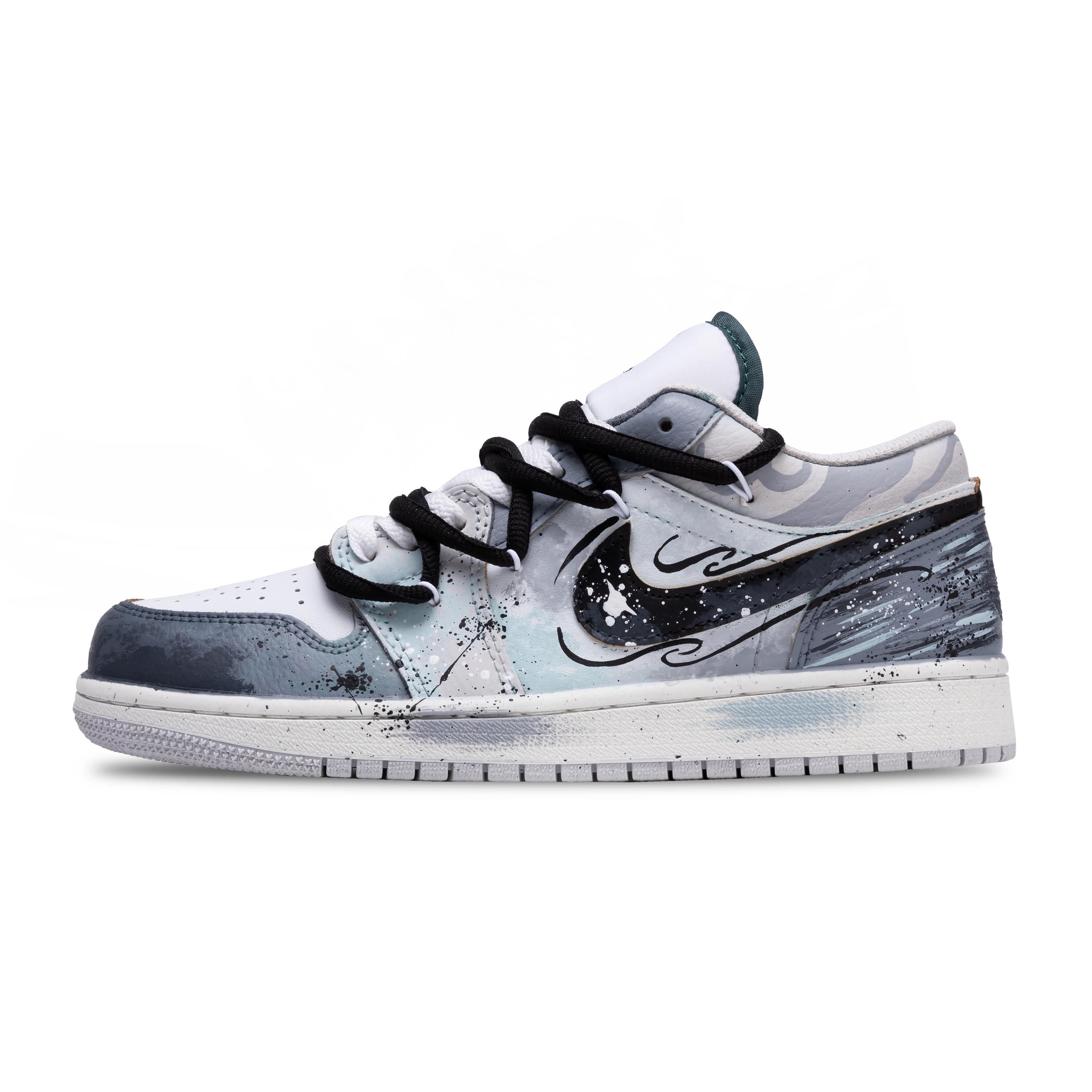 

Jordan Air Jordan 1 Vintage Basketball Shoes Men s Low Top Gray/White FQ7687-300(Team947-) 42