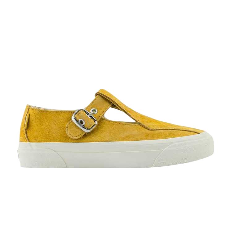 Vans LX Mary Jane 93 Trendy Comfortable Fashion Simple Flat Mary Jane Shoes Mid Heel Unisex Shoes Gold VN000D8ZBL2