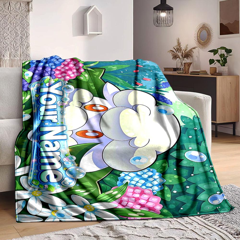 Custom 1Pc Whimsicott Lush Nature Garden Flannel Fleece Blanket Soft Warm Throw Blanket for Sofa Bed Couch Home Decor Travel Nap Blanket Xmas Gift Q11