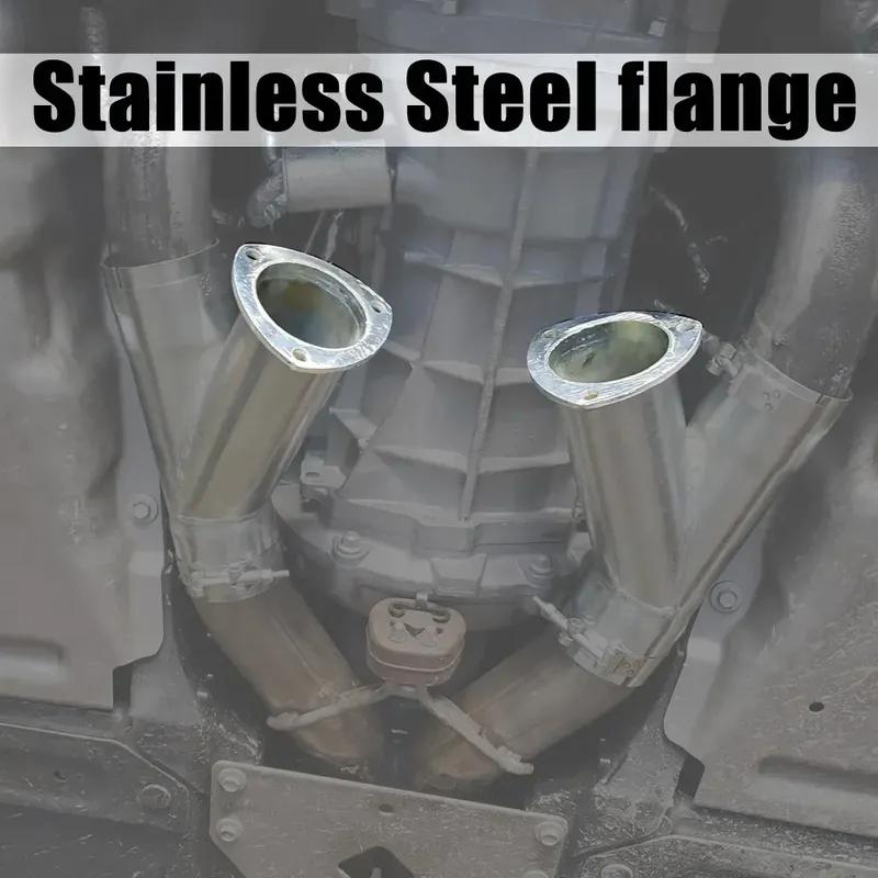 Stainless Steel Exhaust Muffler Weld Flange Connection Joint 3-Bolt 2/2.5/3 Inch with Gasket for Automotive Aftermarket