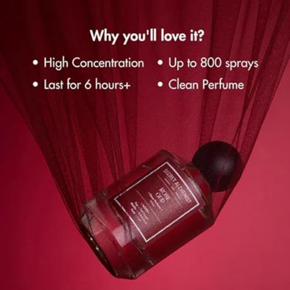 Rose Oud Woda Perfumowana 100ml | Unisex Długotrwały Czysty Kwiatowo-Drzewny EDP | Luksusowe Perfumy z Różą, Oudem i Różowym Pieprzem