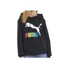 Puma Classics Logo Hoodie Damen Oberteile Schwarz 595915-81
