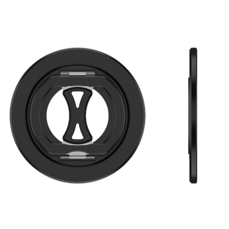 Support Magnétique Portable Rotatif à 360° pour Téléphone avec Béquille Réglable pour Utilisation Mains Libres Accessoires Fixation Sécurisée du Téléphone