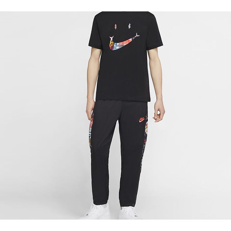 Nike Have A  Day Smiley Print Short Sleeve T-Shirt Men Tops Black CW7392-010