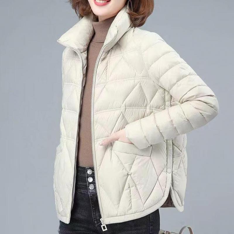 

2026 New Plus-size Thin Light Down Cotton Jacket Female Short Coat Autumn Winter Women s Loose Cotton Jacket Winter Light Cotton Jacket L белый