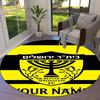 Beitar Jerusalem FC Wappen Benutzerdefinierter Name Runder Teppich Teppich für Wohnzimmer Schlafzimmer Sofa Spielzimmer Dekor Rutschfeste Fußmatte