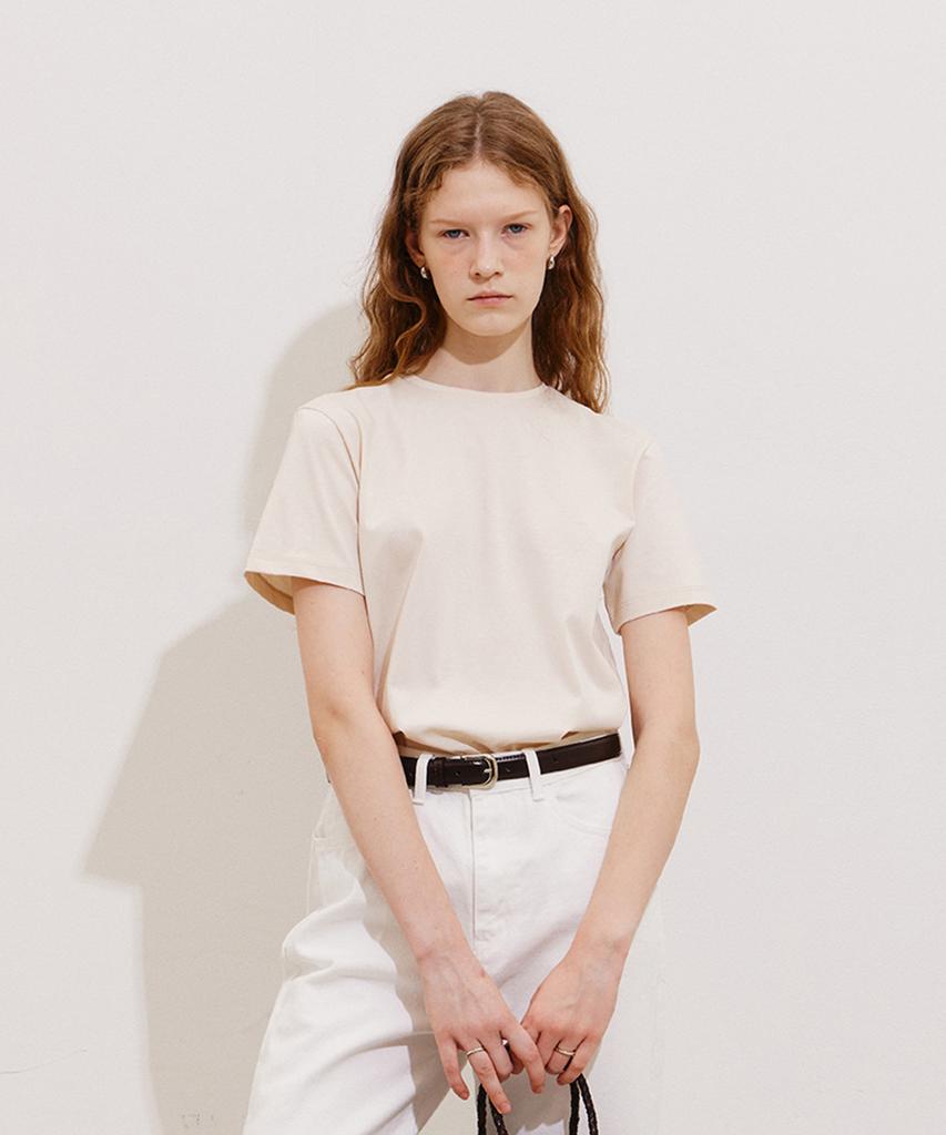 NOTIA Silket Half T-Shirts - Beige