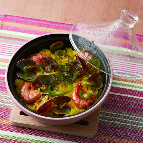 TAMAKI Seracook Steamer with Glass Lid, Small, Green, T-696477