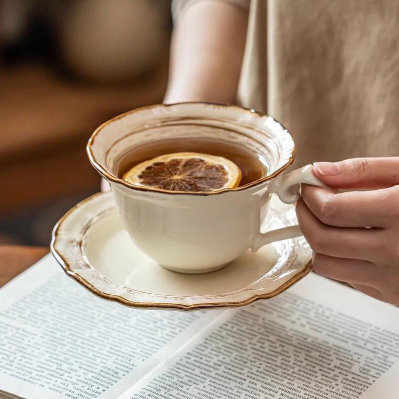 De ou Starlight Retro Kiln-fired Coffee Cup and Saucer Set
