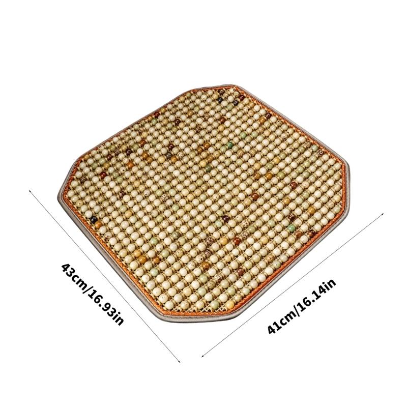 Wood Beads Ventilated Seat Cover Pad Massage Lumbar Relieve Fatigue Enhances Comfort Suitable For Various Vehicle Models