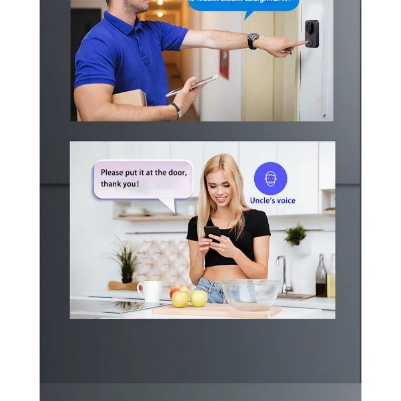 Outdoor home wifi wireless video doorbell with wifi camera uk waterproof and monitor