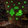 Adesivi Murali Luminosi di Babbo Natale Buon Natale per Stanza Bambini Finestra Fiocchi di Neve Decorazioni Festival Glow in The Dark Camera da Letto