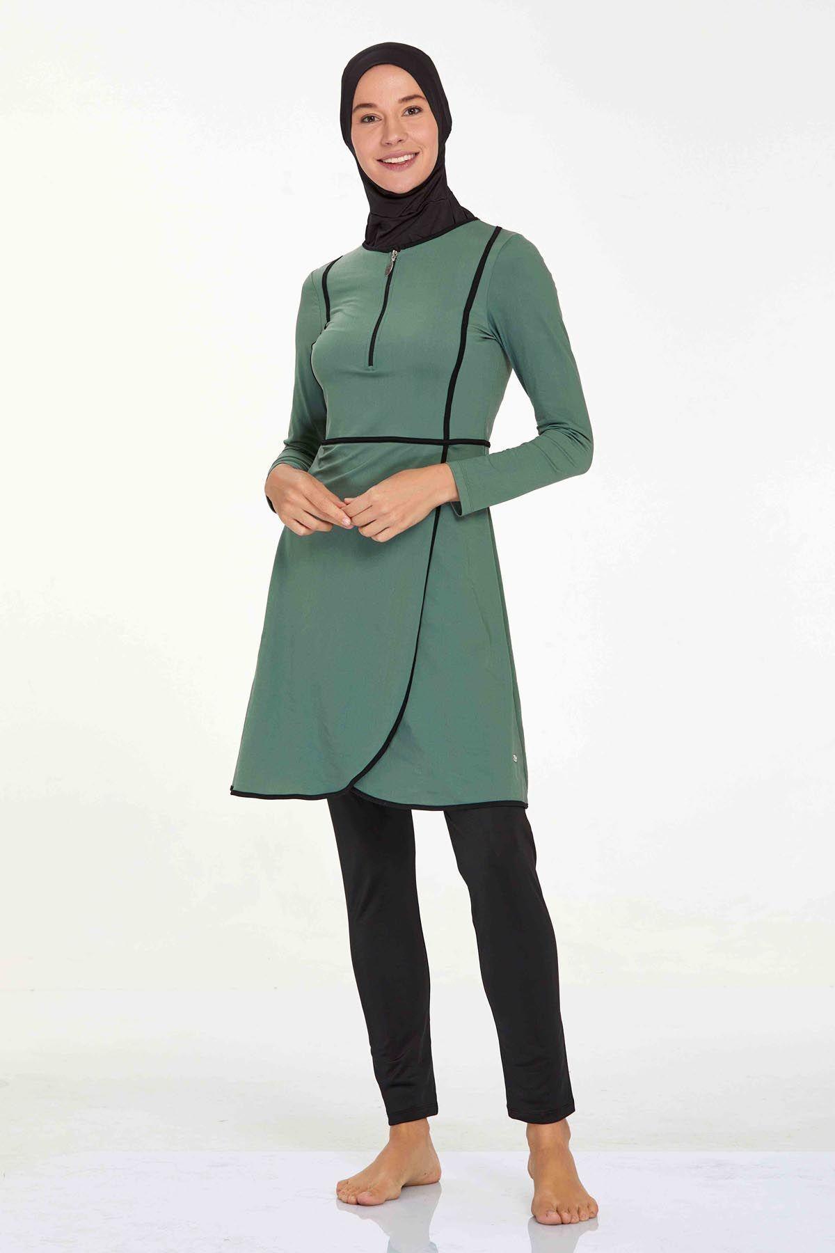 

Жіночий мусульманський скромний ісламський повне покриття Burkini Beach Swimwear Costume Swimwear Hijab Beachwear Swimsuit 2XL