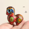 Hand-Painted Sandalwood Tang Horse Pendant Keychain Accessory