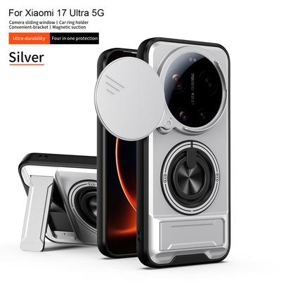For Xiaomi 17 Ultra Case Xiaomi Mi 17 Ultra Cover Phone Case Magsafe Magnetic Fold Holder Military Armor Camera Protection Cover