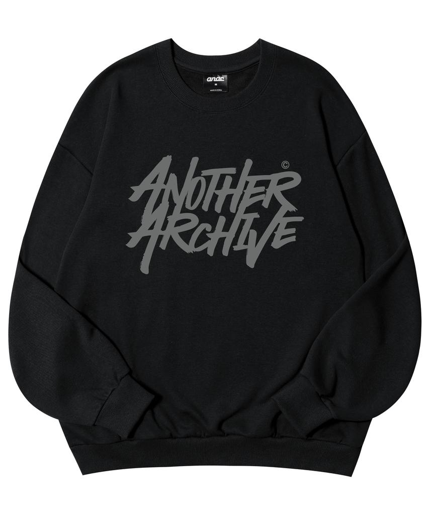 ANOTHER ARCHIVE Graffiti Oversized Sweatshirt_Navy
