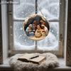 Nativity Scene Wooden Sign - Charming Vertical Christmas Sign with Jesus Theme - Unique Decorative Sign and Plaques - Ideal Front Door Decor