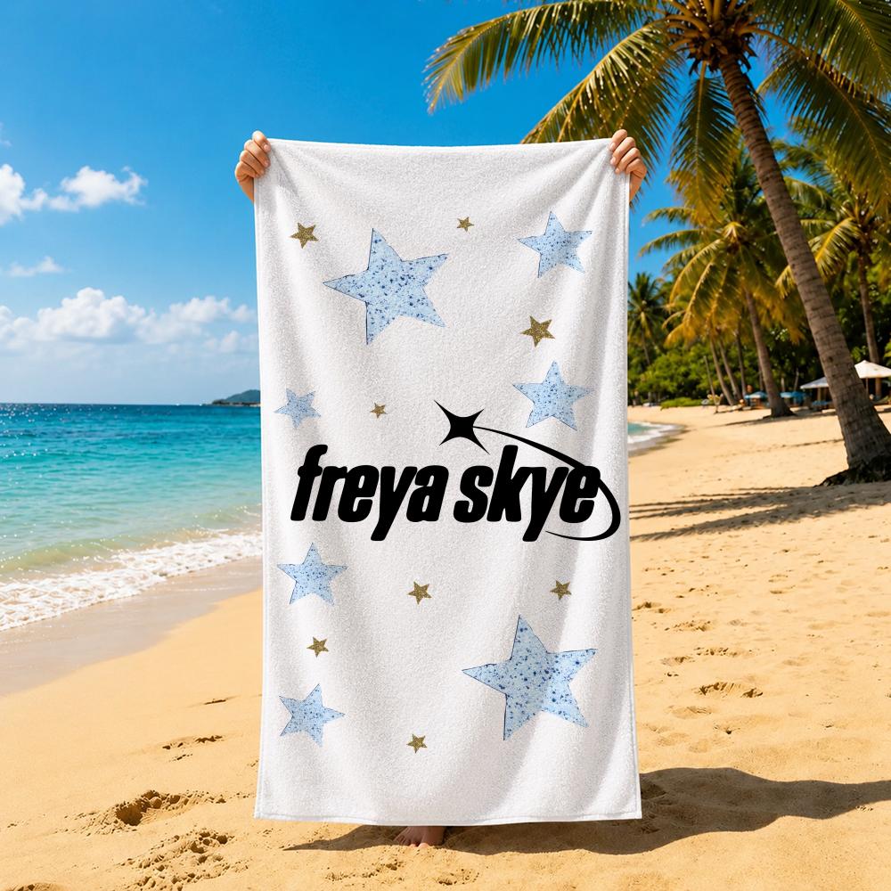 Singer F-Freya Skye Towel Towel Soft Pool Gift For Travel Gym Shower Cool Camping Quick Dry Sports Large Beach Towel