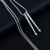 Edelstahl Silber Drumstick Anhänger Halskette Schmuck Ornament Zarte Schlüsselbeinkette Accessoire für Musikliebhaber