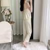 Women's Summer Ice Silk Camisole & Long Pants 3-Piece Set with Chest Pads - Light Luxury Homewear