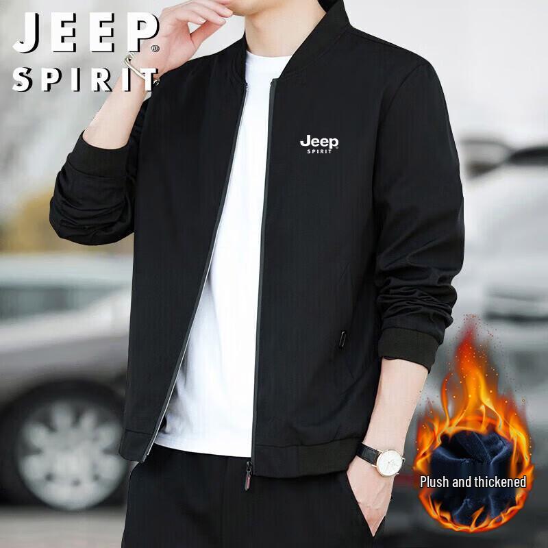 JEEP SPIRIT Men's Casual Stand Collar Jacket