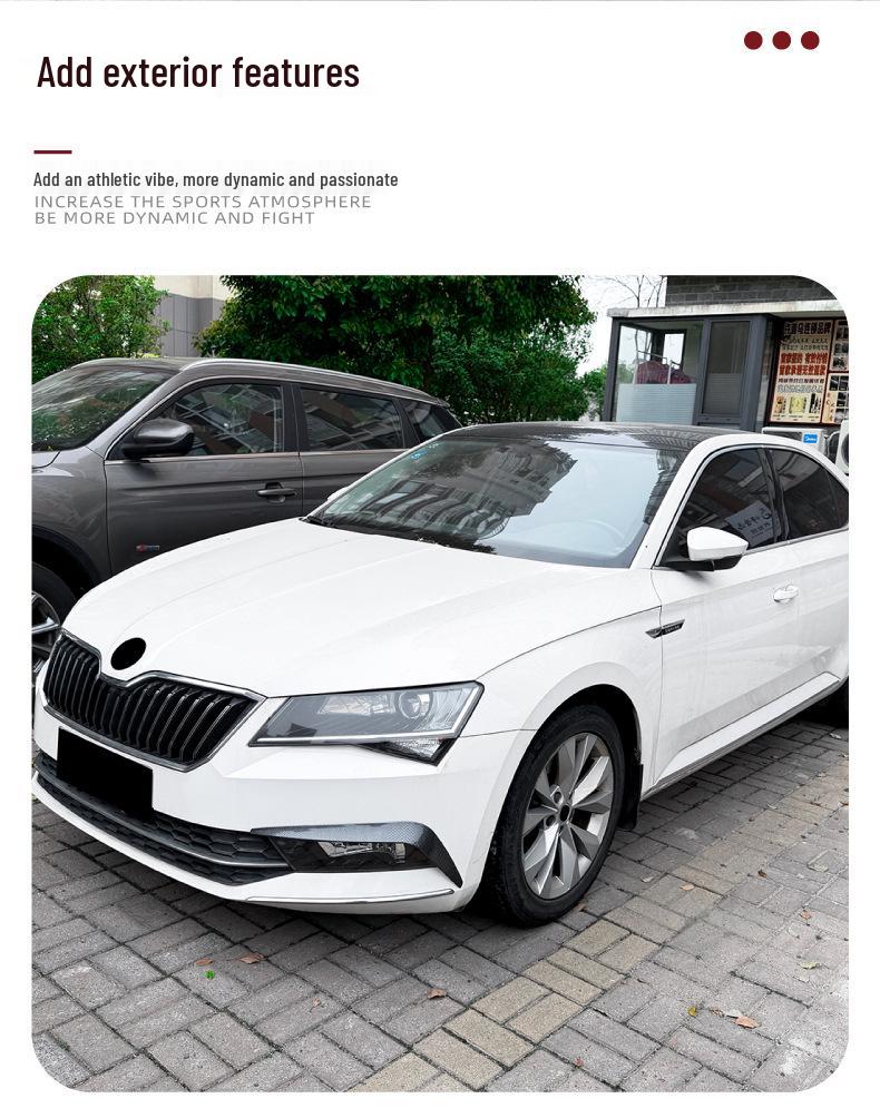 Škoda Superb MK3 2015-2019 Přední nárazník Větrný deflektor Spoilery Samolepka