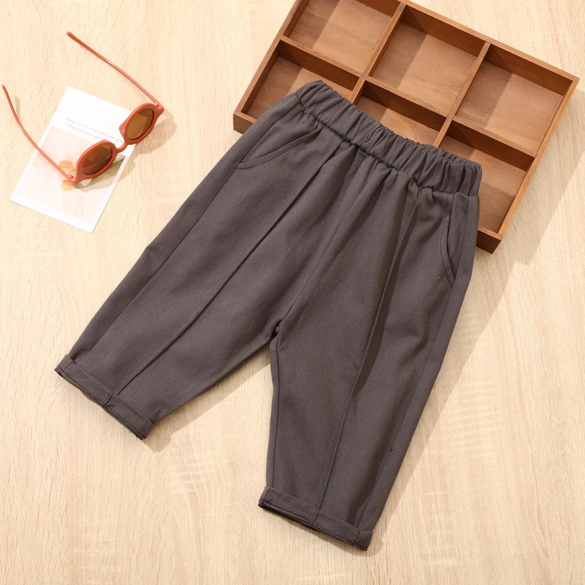 

Дитячі бавовняні штани карго в стилі Морі - Нова колекція осінь 2025 130 cm темно-сірий