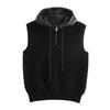 2024 Autumn Women's Casual Knit Half-Zip Hooded Vest