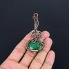 Emerald Pendant, 999 Copper Wire Wrapped Pendant Gemstone Jewelry, Handmade Pendant Amazing Jewelry, Gift For Her