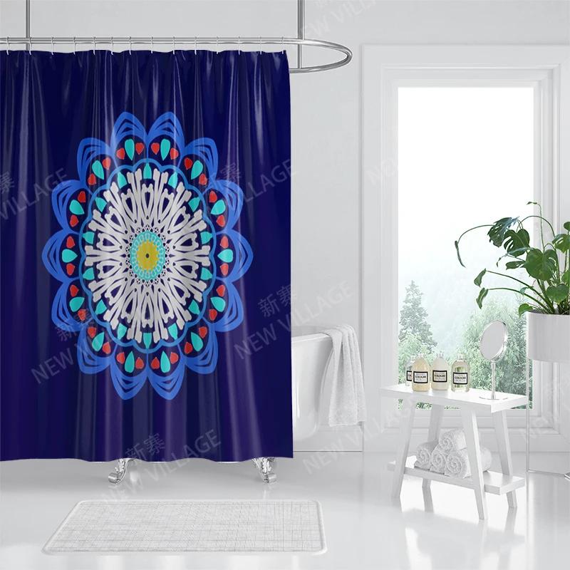 

Mandala Waterproof Shower Curtain - Boho Vintage Bath Decor, 180X200Cm & 240X200Cm Sizes Available W60H190(CM)-1 Pcs