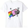 Nyan Cat Grafikdruck Sommer Luxusmarke Baumwolle Herren und Damen T-Shirts Kurze Ärmel Street Fashion Trend Kleidung