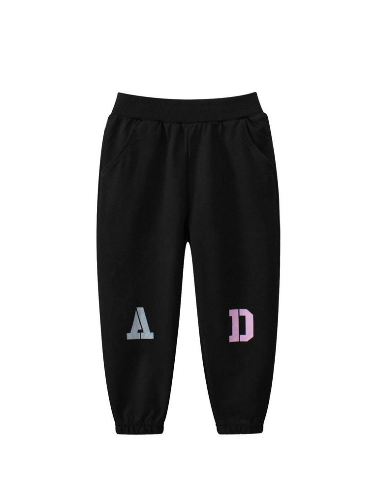 27kids Korean Style Kids' Autumn/Winter 2024 Sports Long Pants Sweatpants for Boys