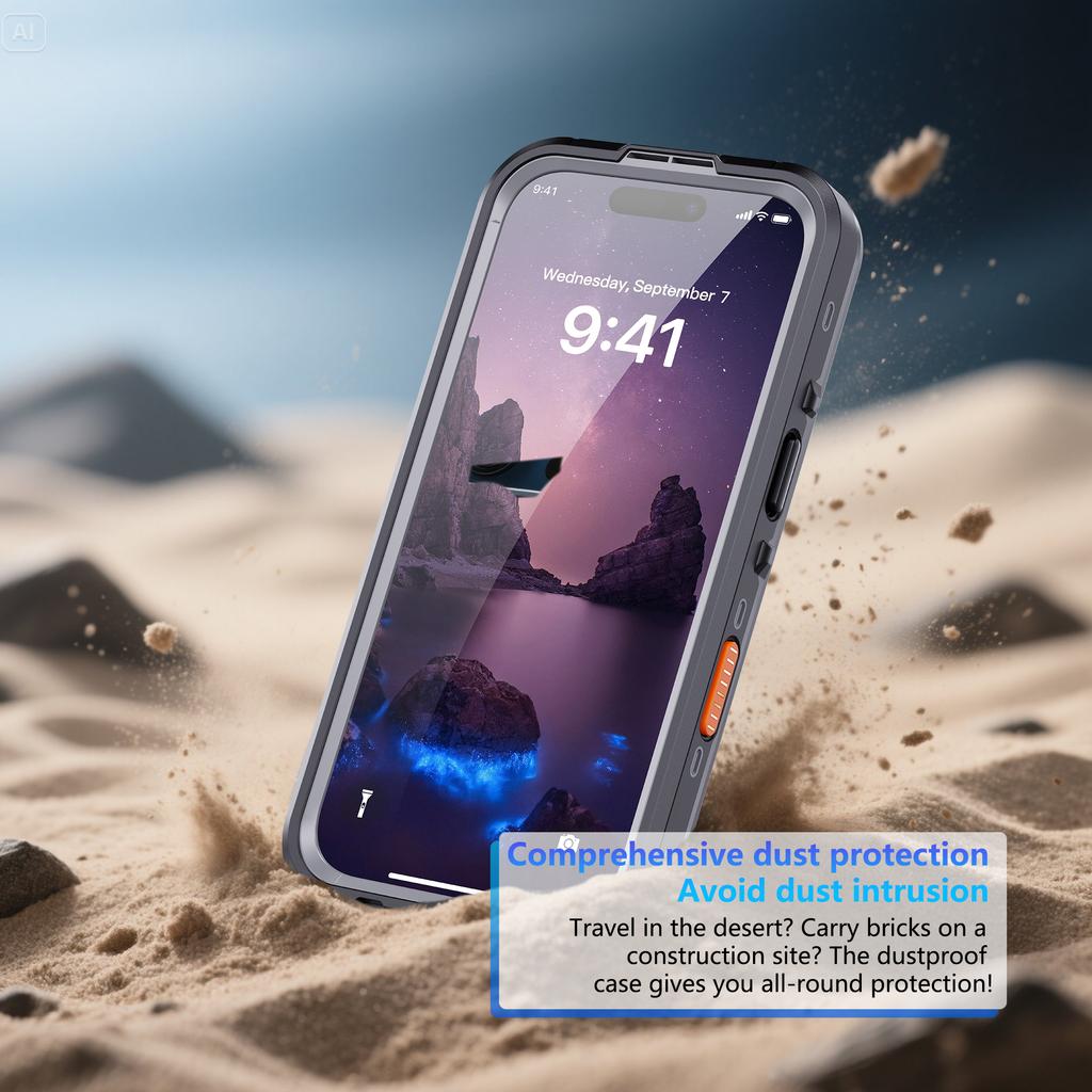 IP68 Waterproof Diving Phone Case For iPhone 17 Pro Max 17 Pro Air Screen Protection Dustproof Cover Magnetic Magsafe Charging