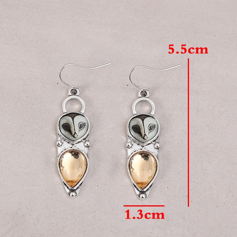 Female Fashion Niche Versatile Personality Owl Retro Earrings