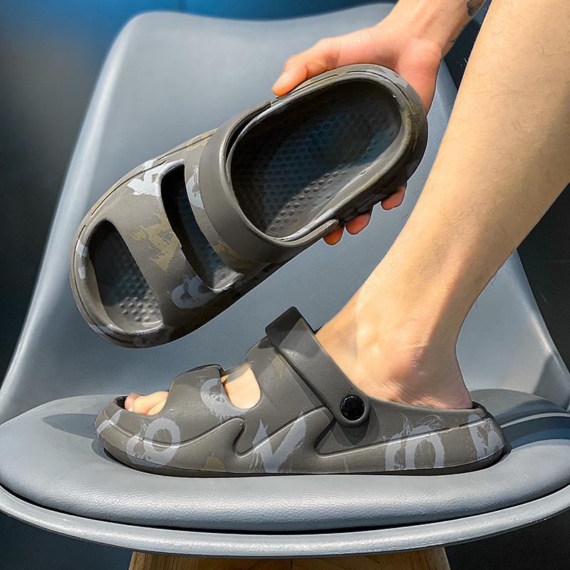 Mode Herren Hausschuhe 2025 Neu Sommer EVA Weichsohlige Plateau Pantoletten Sandalen Indoor Outdoor Walking Strandschuhe Flip Flops Herrenschuhe