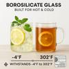 1pc Large Glass Cups with Lids and Straws 1000ML Reusable Iced Coffee Tumbler for Hot & Cold Drinks Smoothies, Tea, Juice