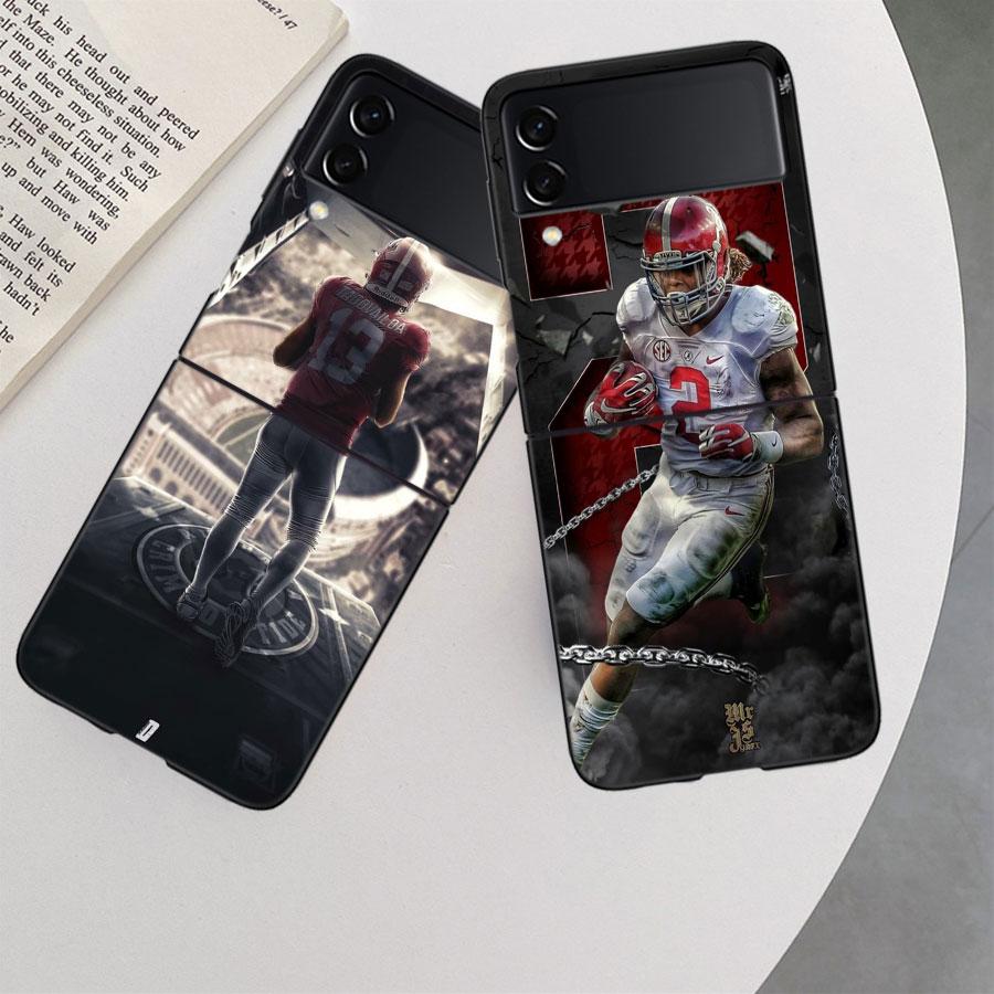 Ultimate Strength Aesthetics Rugby Phone Case For Samsung Z Flip 7 6 5G Galaxy Z Flip 5 4 3 Black Hard Cell Cover Luxury PC She