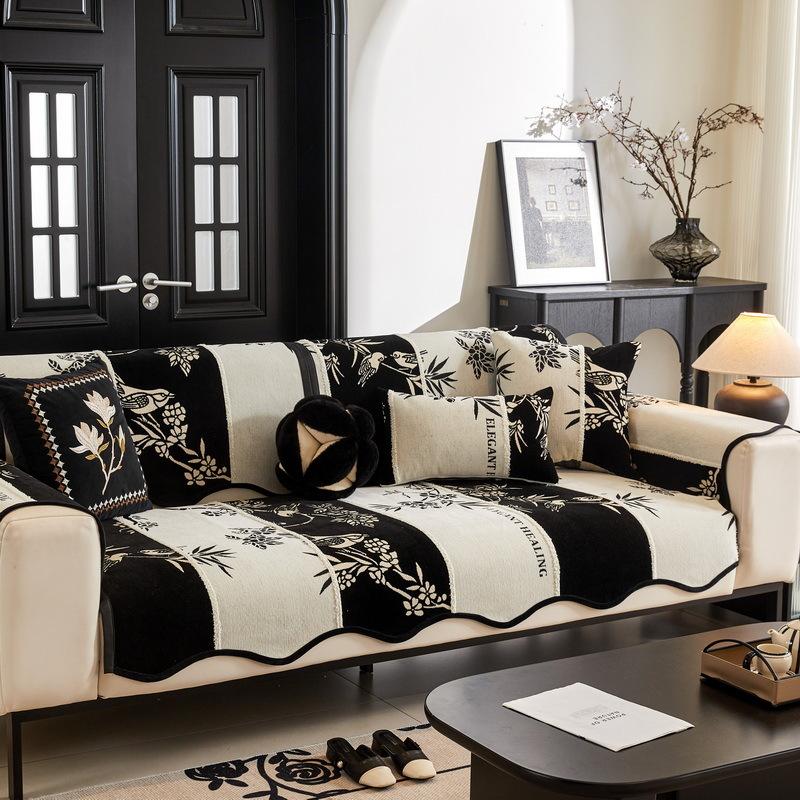 New Chenille Special-Shaped Sofa Cushion Non-Slip Modern Wind Four-Season Universal Sofa Cover Light Luxury High Sense