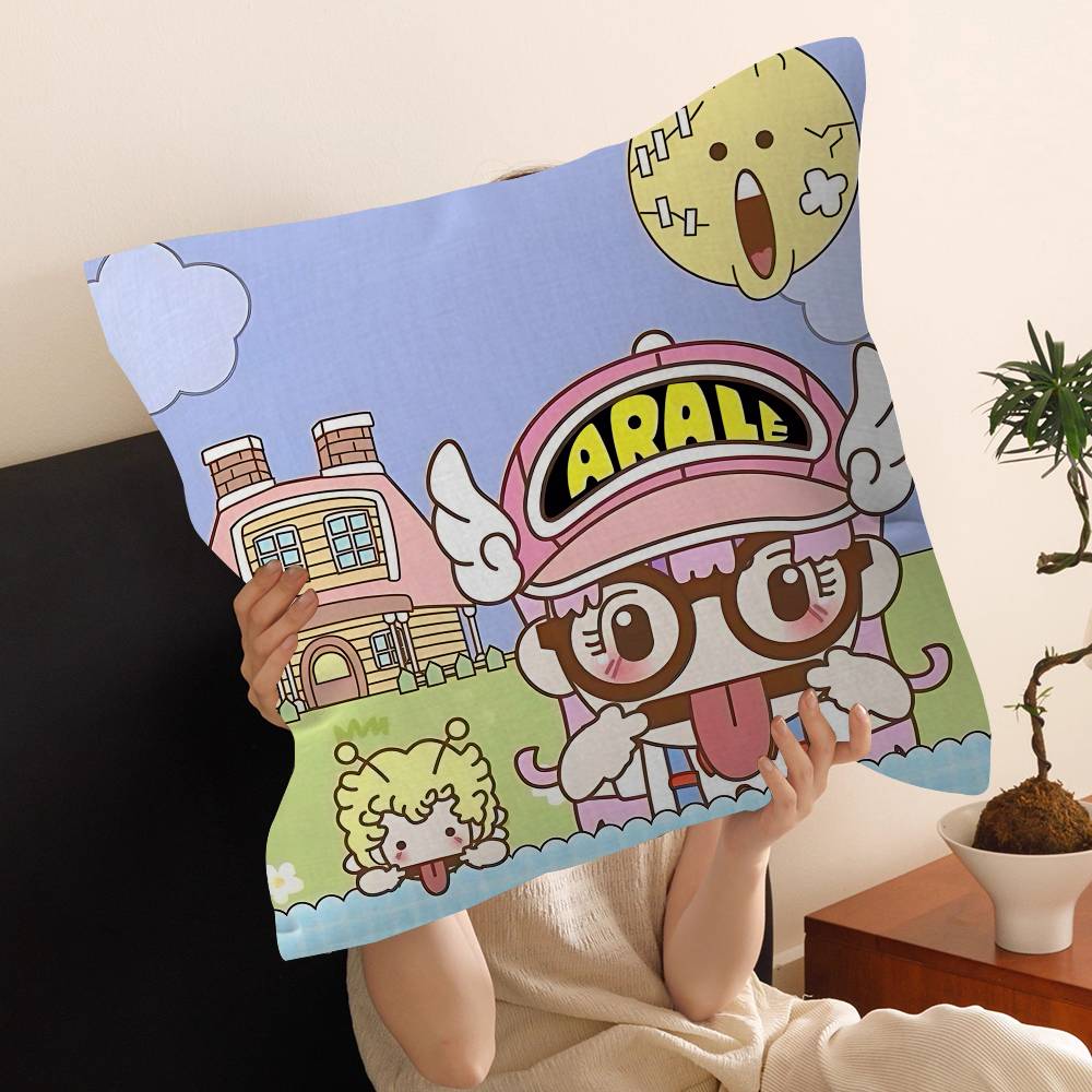 Cute K-Kawaii Dr. Slump Pillowcase Toon Gift Cushion Cover Bedroom Home Sofa Chair Seat Decor Pillow Case