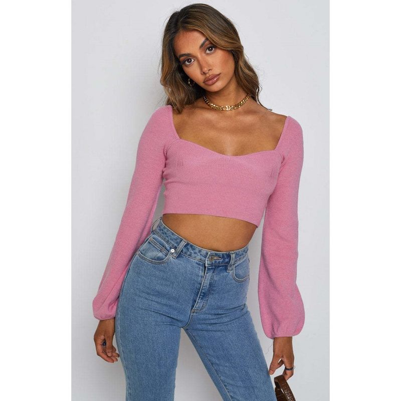 Fall and Winter New Arrival Special Women's Clothing Elegant Beautiful Fashion Crop Top Low-Cut Sexy Short Temperament Base Knitwear