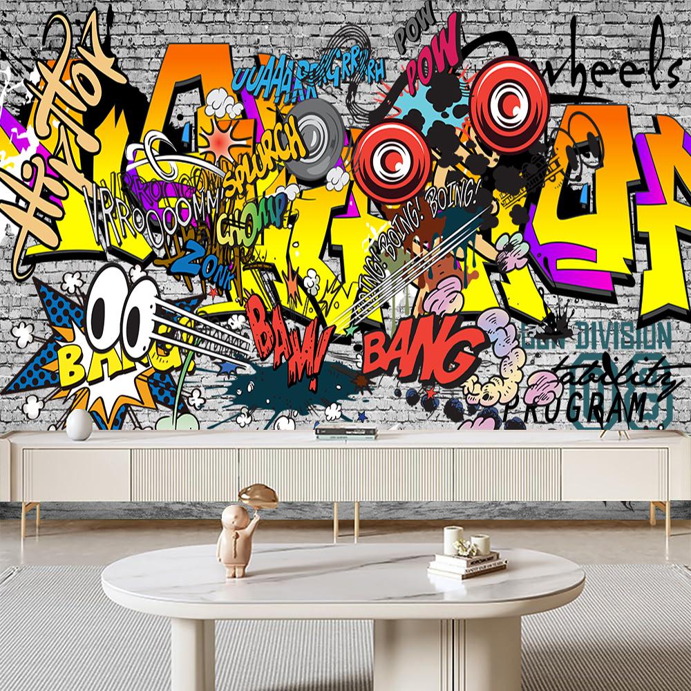 3d Graffiti Wallpaper For Walls Street Graffiti 3d Wall Mural Bedroom Living Room Corridor Wall Mural Wallpaper