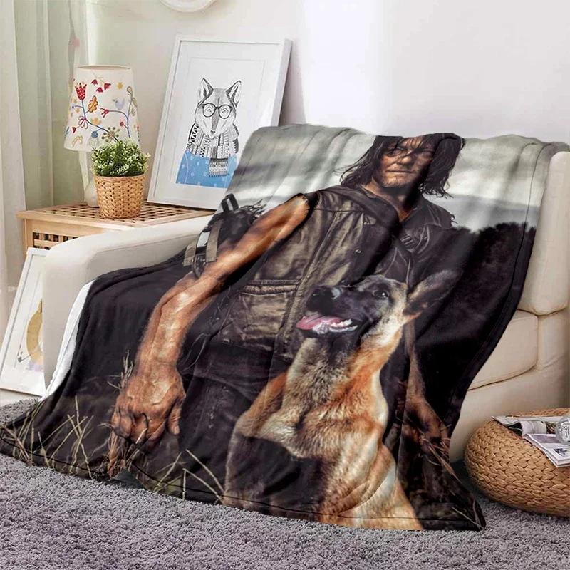 Drama The Walking Dead Series Soft Throw Blanket Zombie Movie Printed Bedspread Sofa  Couch Camping Cover Home Decor
