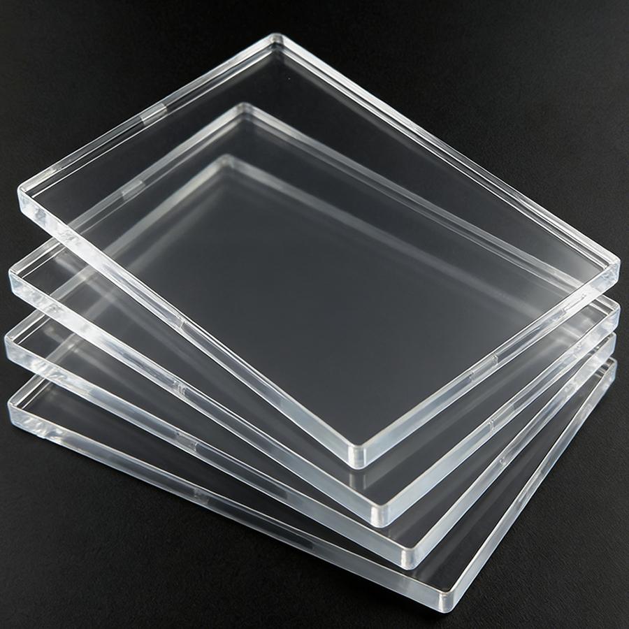 9pcs Hard Acrylic Transparent Card Storage Box Star Card Collection Accessories Toploader Sleeves Clear Rigid Protectors