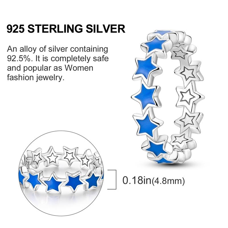 Originální stříbrný prsten 925 Barevné diamanty Zirkony Prsten na prst Pro ženy Šperky Svatební Zásnubní Dárek k narozeninám