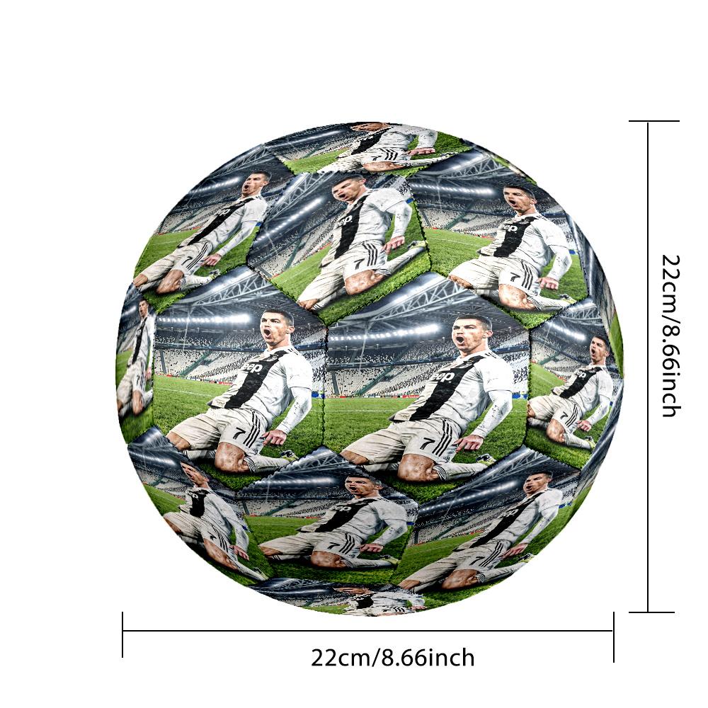 Momento della Celebrazione del Gol di Ronaldo Pallone da Calcio Taglia 5 Calcio Cucito a Macchina Allenamento e Partite Indoor/Outdoor Regali per Appassionati di Sport