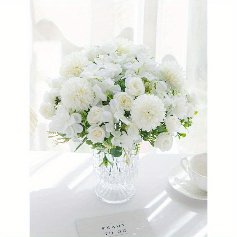 

Искусственные цветы Шелковые чайные розы Букет Хризантема Пластиковые растения Свадебный букет День святого Валентина Искусственные растения Свадебное украшение Сделай сам same-size белый