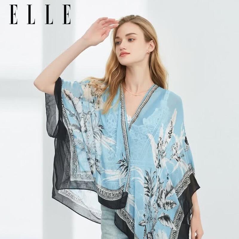 ELLE Tropical Print Viscose Shawl