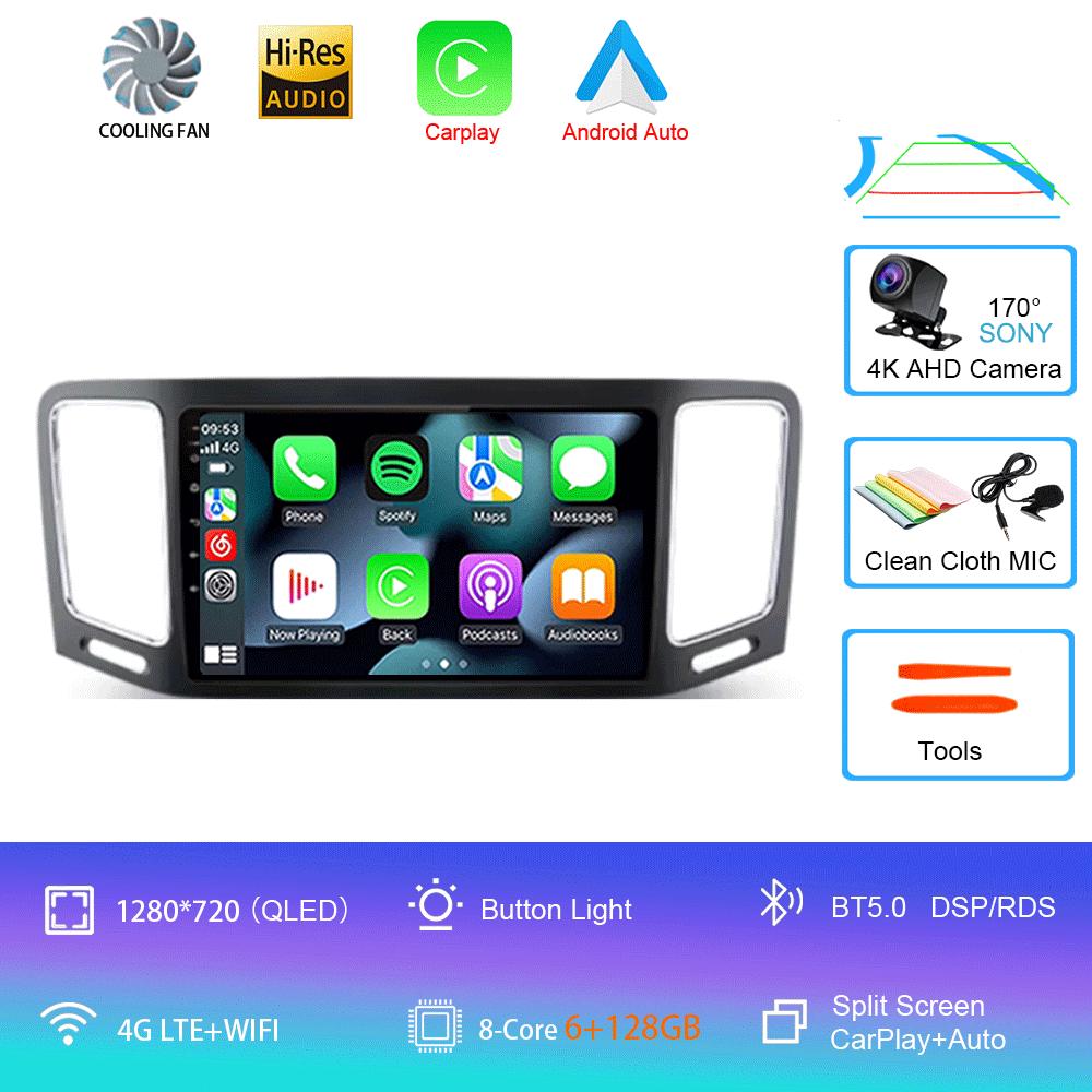 Car Radio Android 14 Carplay For Volkswagen VW Sharan 2012 - 2018 Navigation GPS Multimedia Player WiFi+4G BT stereo 360 Camera
