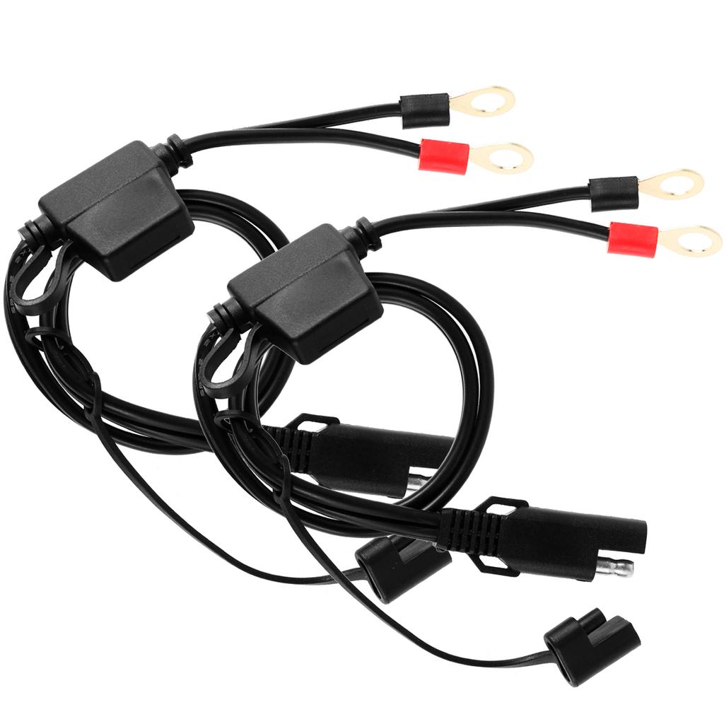 1/2PCS Quick Release SAE Cable With 10A Fuse Terminal O Connector Moto Battery Charger Extension Adapter Wire 18AWG Terminal
