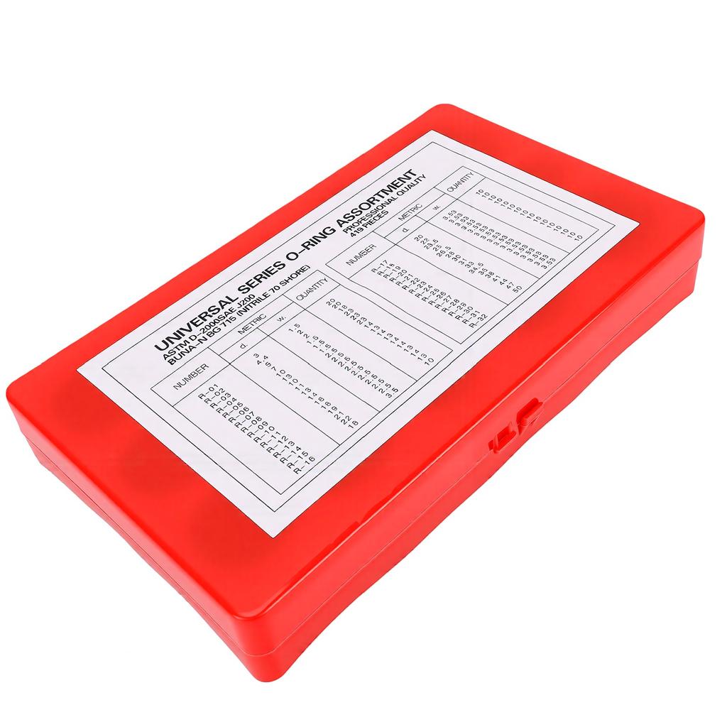 419PCS O Ring Kit Metric 32 Sizes 3 50mm Oil Proof Nitrile Rubber O Ring Washer Set for Automotive Hydraulic Plumbing